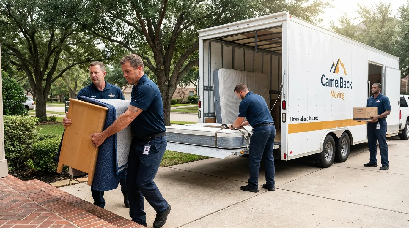Crew loading residential truck for cross-state move from Republic, PA